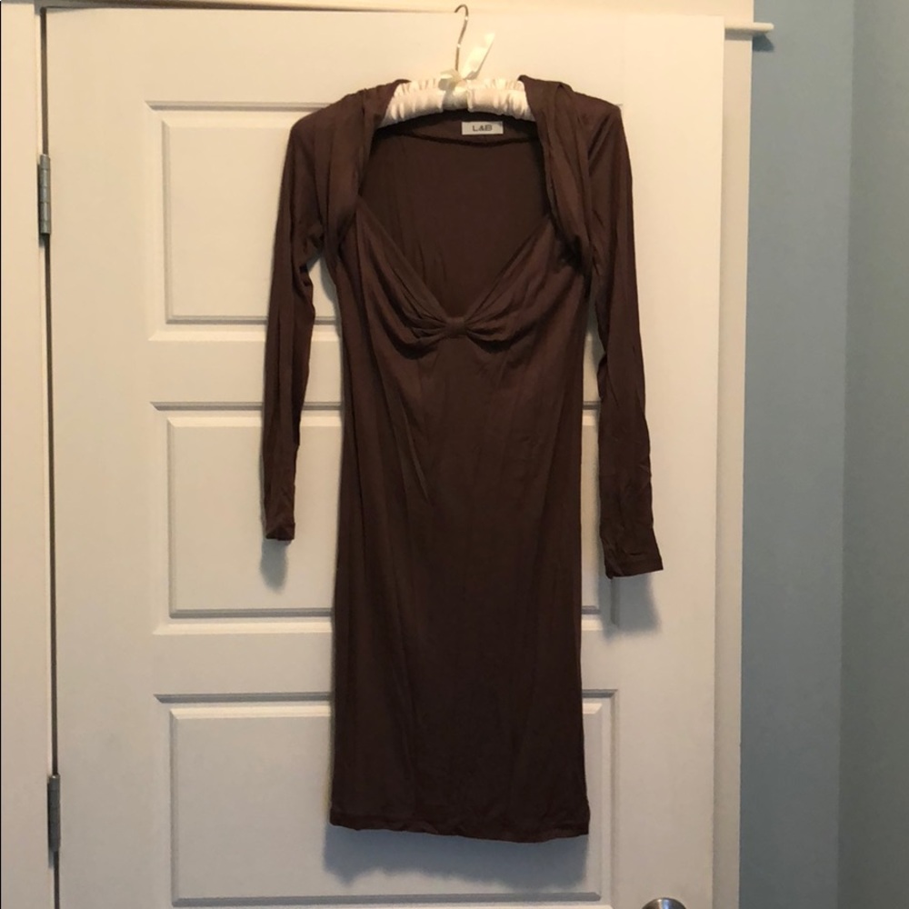 Brown Jersey dress size 4